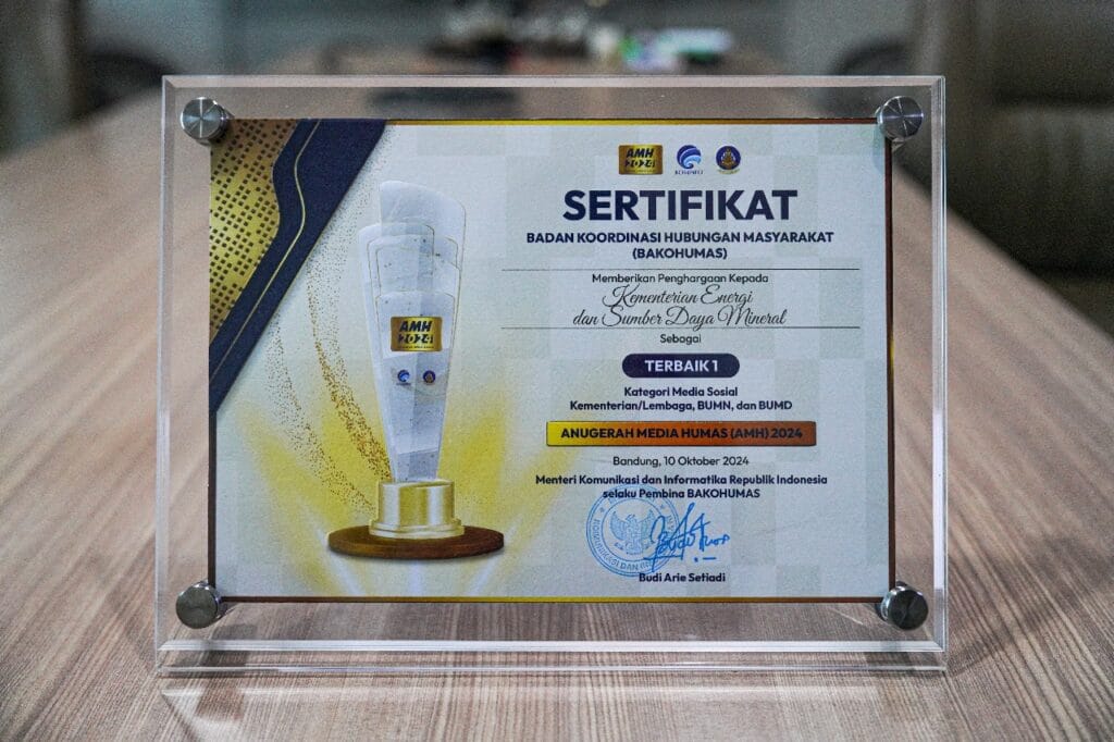 Kementerian ESDM Raih Penghargaan Media Sosial Terbaik di AMH 2024