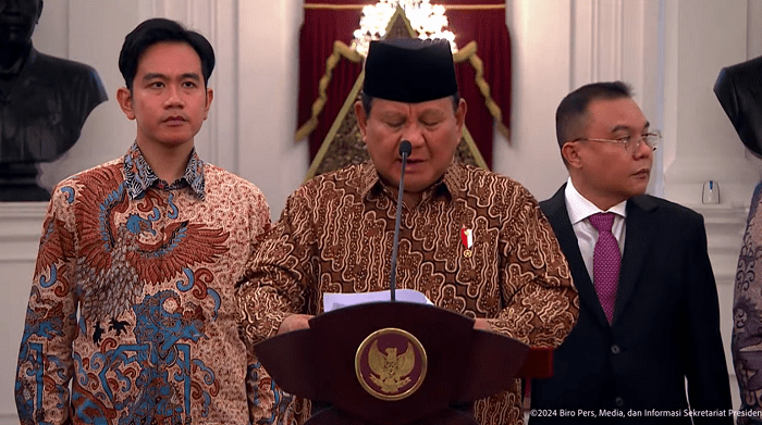 Presiden Prabowo Subianto Umumkan Kabinet Merah Putih di Istana Merdeka