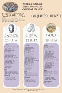 Promo yang ditawarkan ALESHA Wedding, calon pengantin dapat menghemat biaya tanpa mengorbankan kualitas
