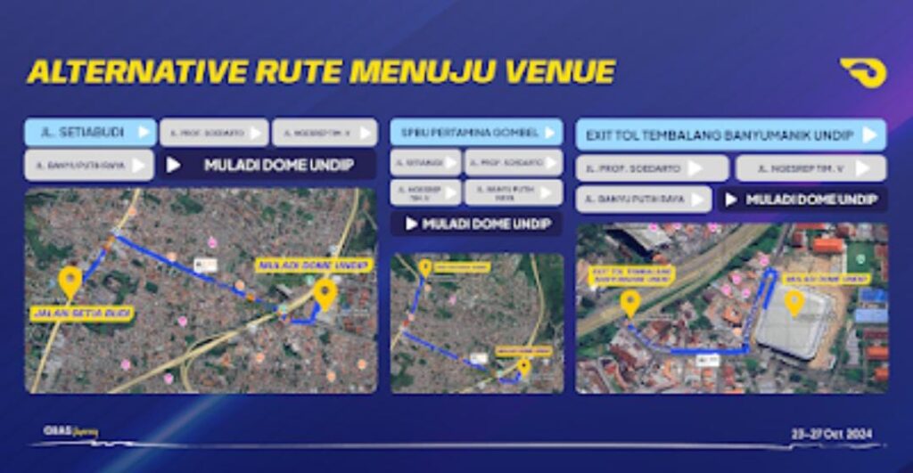 5 Hari GIIAS Semarang 2024 Hadir di Muladi Dome UNDIP, Rute yang dapat menjadi Alternative Venue