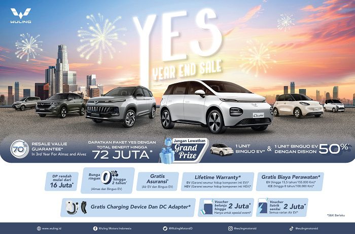Ragam Promo Akhir Tahun Wuling, Kesempatan Miliki Kendaraan Impian