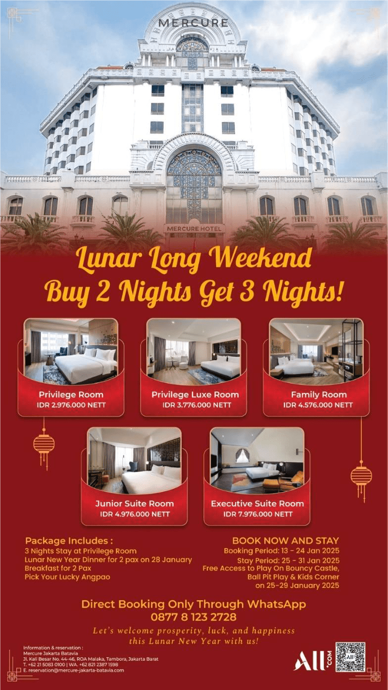 Celebrate Lunar New Year 2025 at Mercure Jakarta Batavia