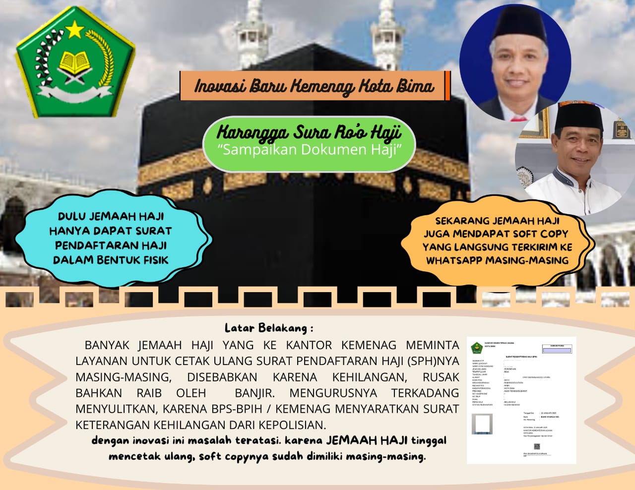 Transformasi Digital! Kemenag Kota Bima Kirim Dokumen Haji via WhatsApp