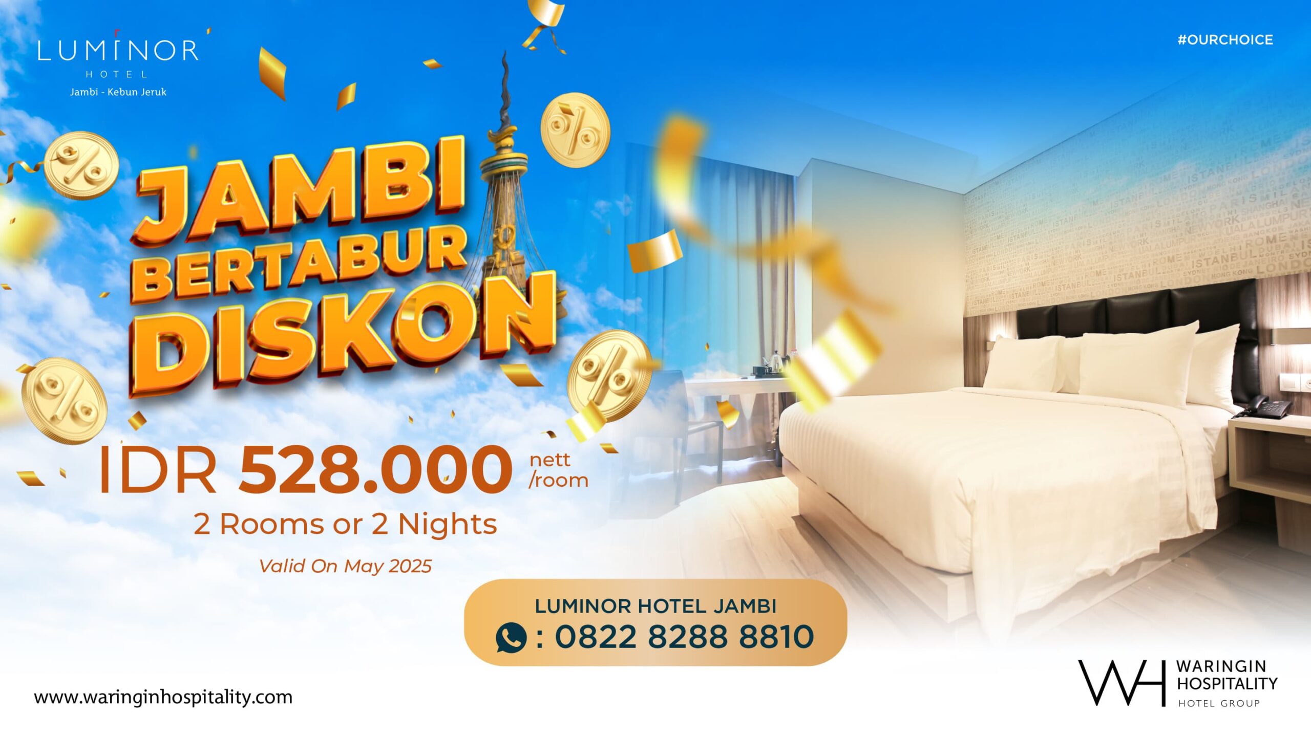 Celebrate Jambi's Anniversary with Sparkling Savings at Luminor Hotel Jambi!
